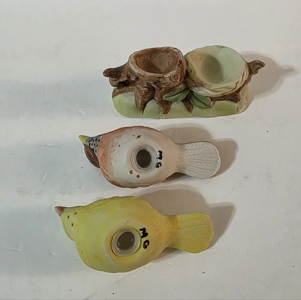 Vtg Birds On Nest Salt Pepper Shaker Set #244